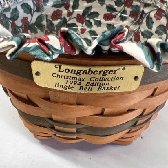 Longaberger Accents Longaberger Basket 994 Jingle Bell Basket 9726a